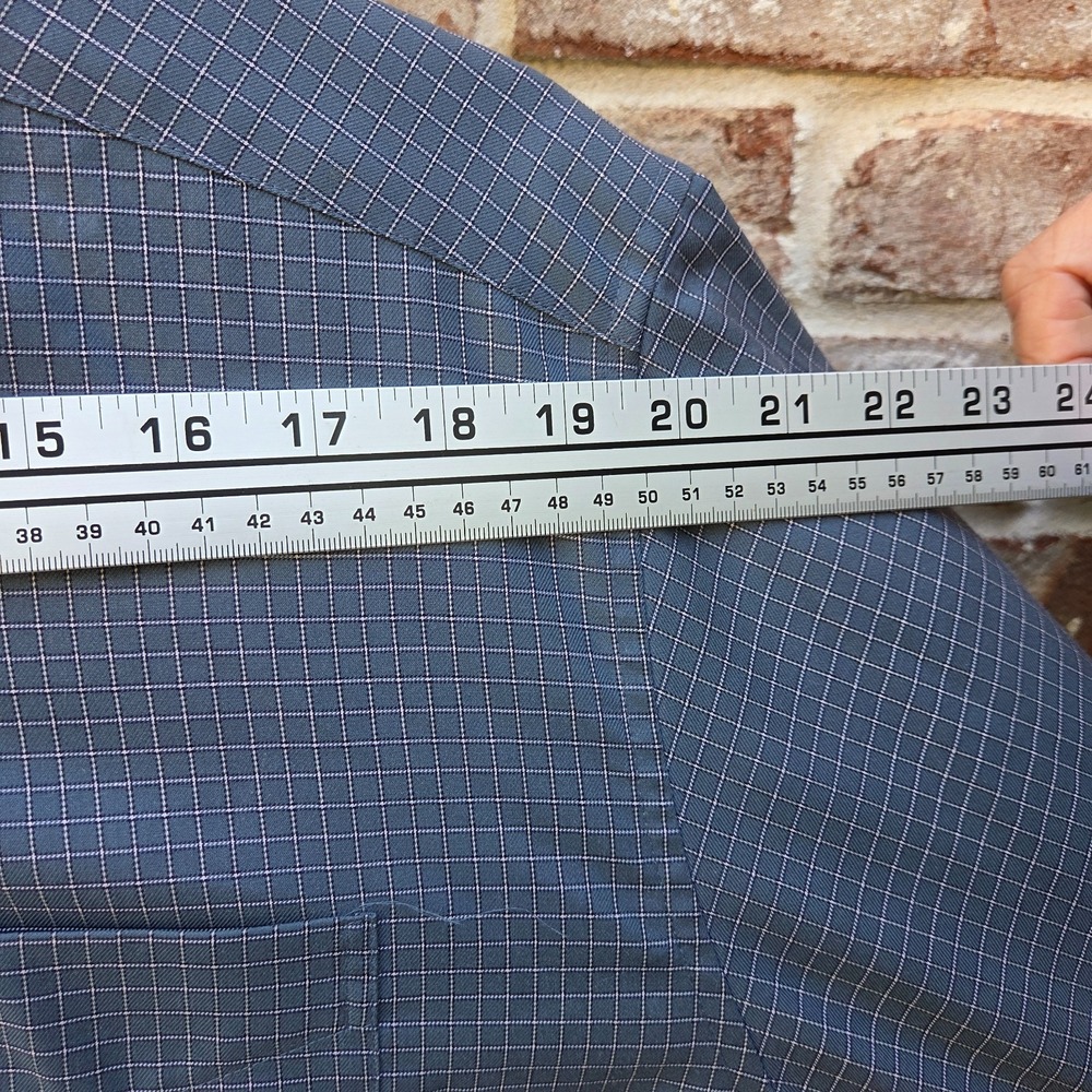 VTG 90's LL Bean Shirt Men XL Blue Grid Check Americana Hong  Kong 100% Cotton - Picture 5 of 8
